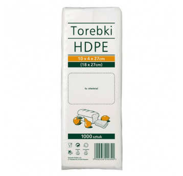 Woreczki torebki HDPE 10/4/27 SARANTIS 1000szt