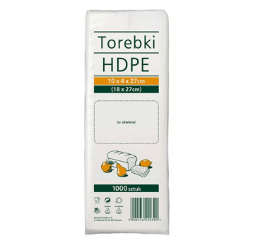 Woreczki torebki HDPE 10/4/27 SARANTIS 1000szt