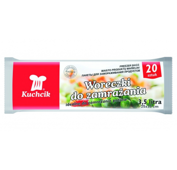 Woreczki uniwer mrożonki KUCHCIK 3,5L 25x35 20szt