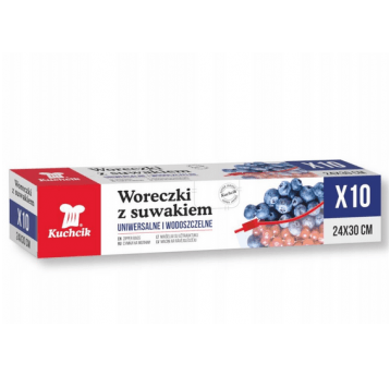Woreczki uniwer mrożonki suwak KUCHCIK 3L 10szt