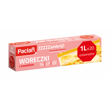Woreczki uniwer mrożonki suwak PACLAN 1L 20szt /20