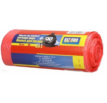 Worki na śmieci RAZDWA 35L CZERWONE HD '50'