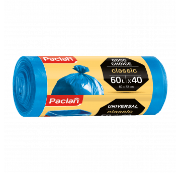 Worki śmieci CLASSIC PACLAN niebiesk 60L 40szt /24