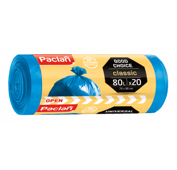 Worki śmieci CLASSIC PACLAN niebiesk 80L 20szt /42