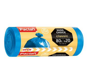 Worki śmieci CLASSIC PACLAN niebiesk 80L 20szt /42