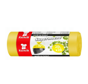 Worki śmieci KUCHCIK Supermocne 20L 20szt żółte