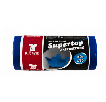Worki śmieci KUCHCIK Supertop 60L 20szt niebieskie