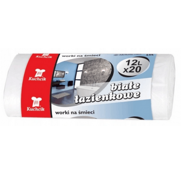 Worki śmieci łazienka KUCHCIK 12L 20szt białe /100