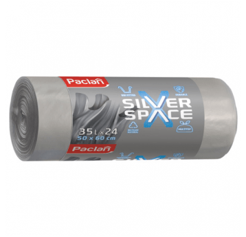 Worki śmieci m-top SILVER SPACE sreb 35L 24szt /24