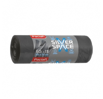 Worki śmieci m-top SILVER SPACE sreb 60L 18szt /24