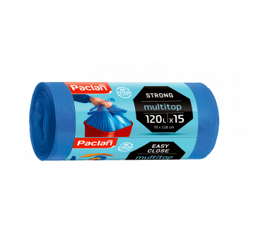 Worki śmieci m-top STRONG niebieski 120L 15szt /20