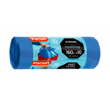 Worki śmieci m-top STRONG niebieski 160L 10szt /20