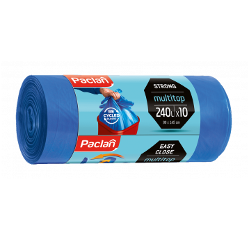 Worki śmieci m-top STRONG niebieski 240L 10szt /12