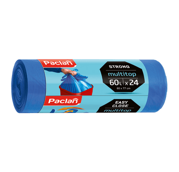 Worki śmieci m-top STRONG niebieskie 60L 24szt /24