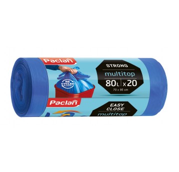 Worki śmieci m-top STRONG niebieskie 80L 20szt /20