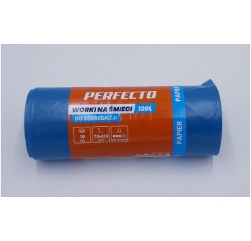 Worki śmieci PERFECTO LD niebieskie 120L 10szt /25