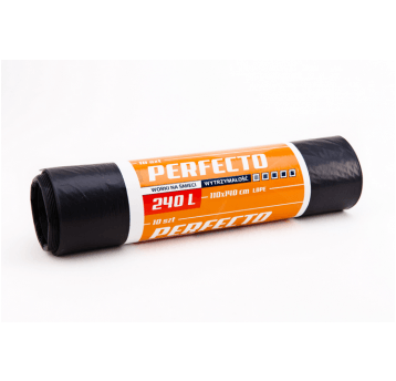 Worki śmieci PERFECTO LDPE czarne 240L 10szt /9
