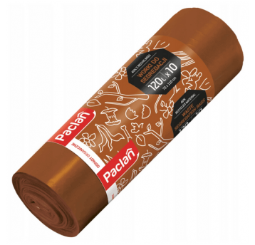 Worki śmieci segregacja PAC brązowe 120L 10szt /20