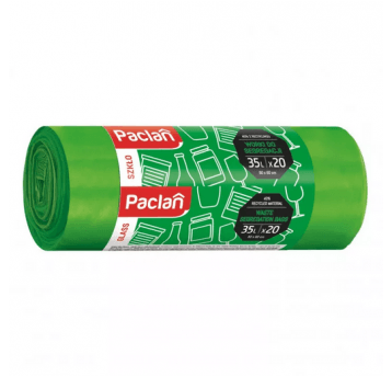 Worki śmieci segregacja PACL zielone 35L 20szt /30