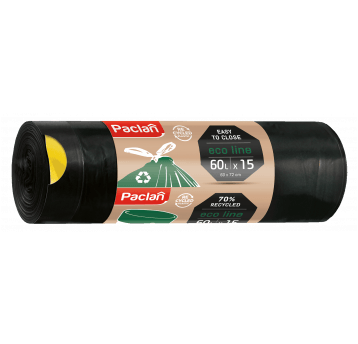 Worki śmieci taśma ECO LINE PACLAN 60L 15szt /24