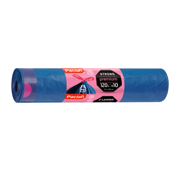 Worki śmieci taśma PREMIUM niebiesk 120L 10szt /15