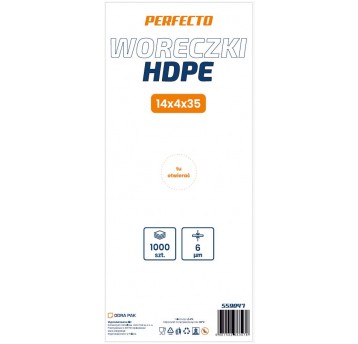 Worki spożywcze HDPE 14/4/35 ODRA/Perfect 1000szt