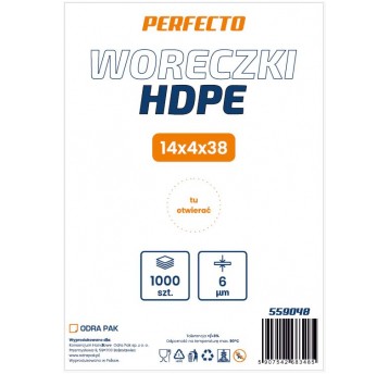 Worki spożywcze HDPE 14/4/38 ODRA/Perfect 1000szt