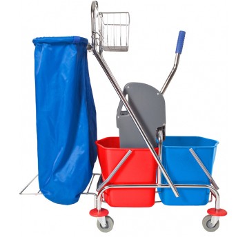 Wózek dwuwiadrowy 2x17L uchwyt na worek