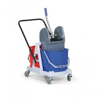 Wózek dwuwiadrowy z prasą 2x17L