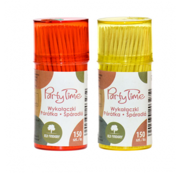 Wykałaczki 6,5cm beczułka kolor PartyTime 150szt