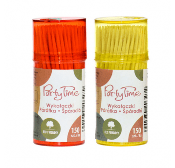 Wykałaczki 6,5cm beczułka kolor PartyTime 150szt