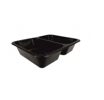 XXX Pojemnik zgrzew 2-DZ 227x178x41 CZARNY 320szt