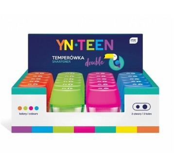 YN TEEN temperówka podwójna z pojemnikiem