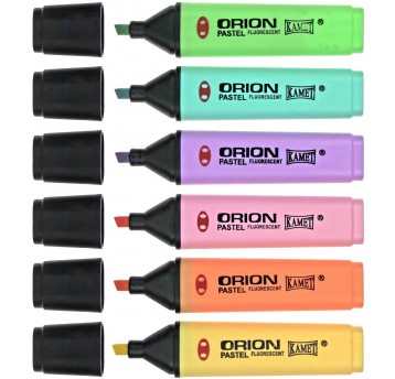 Zakreślacz Orion pastel 6 kolorów