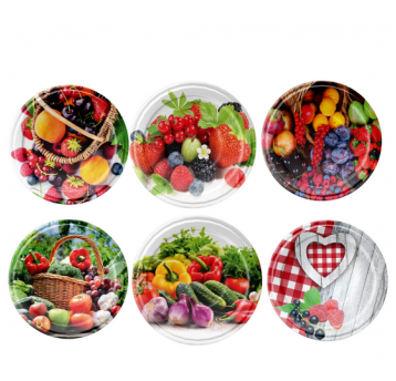 ZAKRĘTKA słoik 66mm 4zacz warzywa owoc 10szt /100