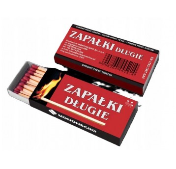 ZAPAŁKI DŁUGIE 88mm 15szt