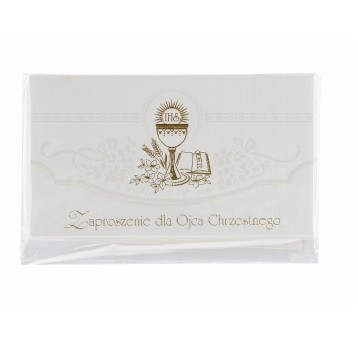 Zaproszenie komunia dla ojca/matki chrz babci/dzia