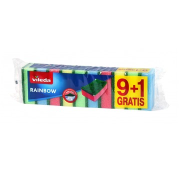 Zmywak gąbczasty VILEDA RAINBOW 10szt/1op /16