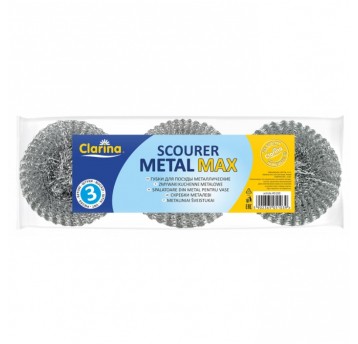 Zmywak metalowy CLARINA MAX 3szt