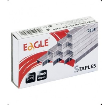 Zszywki 23/8 Srebrne Eagle 1000szt